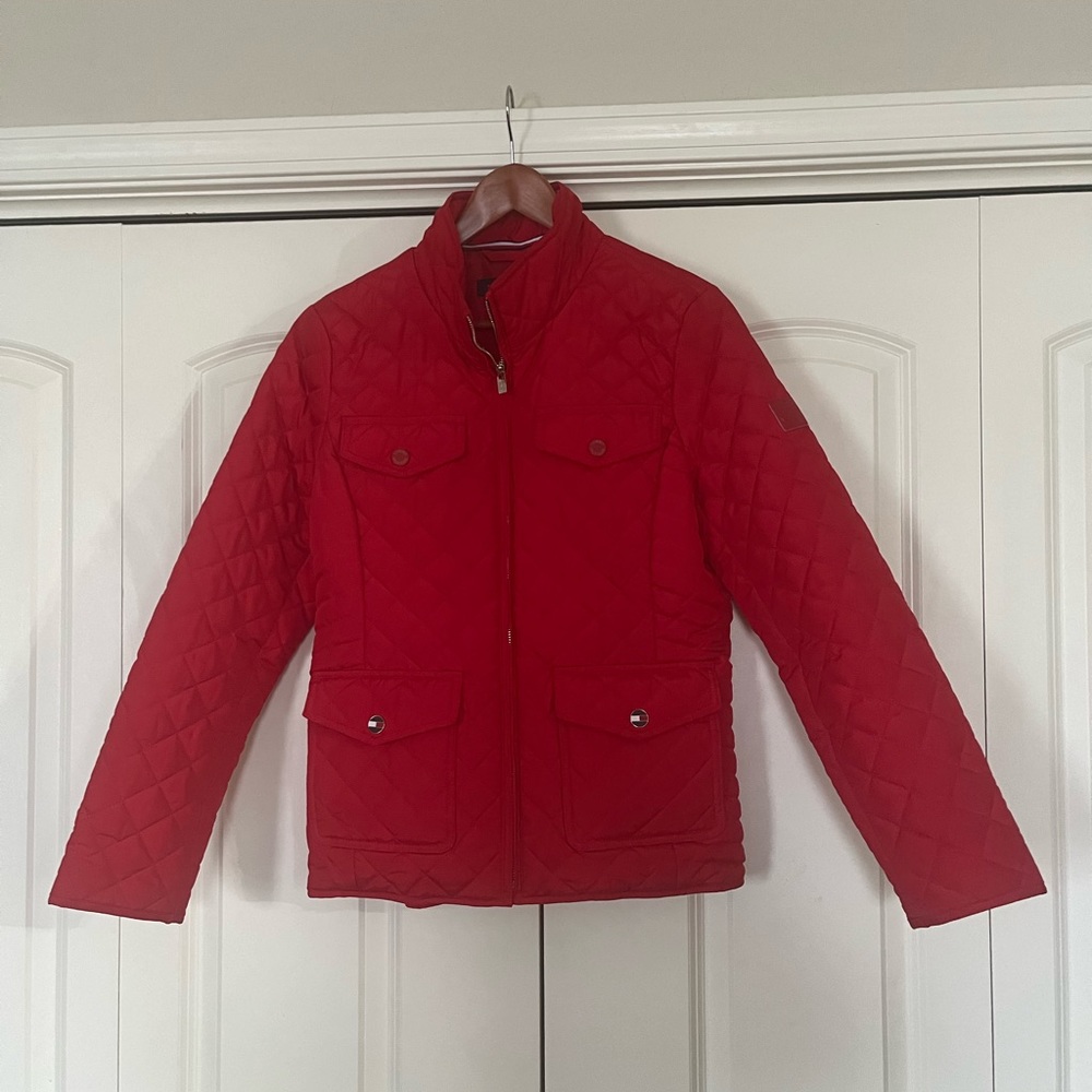 Tommy Hilfiger Quilted-Logo Tab
Zipper Jacket size Small